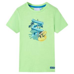 Camiseta infantil verde neón 128 D