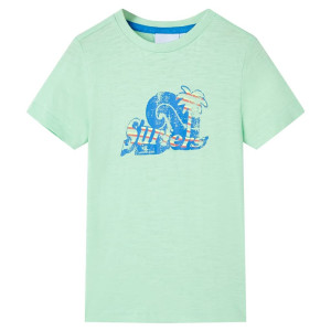 Camiseta infantil verde claro 116 D