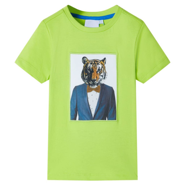 Camiseta de manga corta de niños color lima 92 D