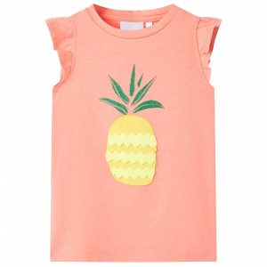 Camiseta de niños color coral neón 128 D