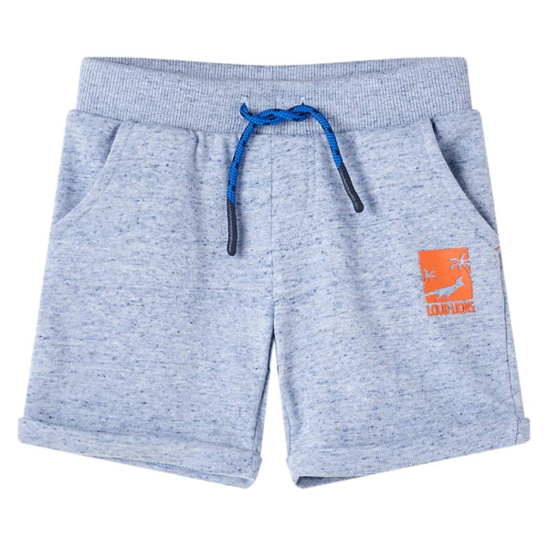 Pantalones cortos de niños con cordón azul mélange 92 D