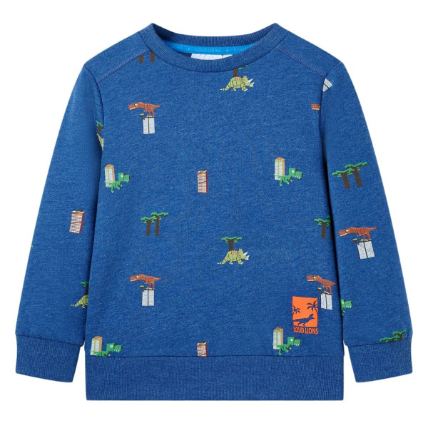 Sudadera para niños azul oscuro mélange 104 D