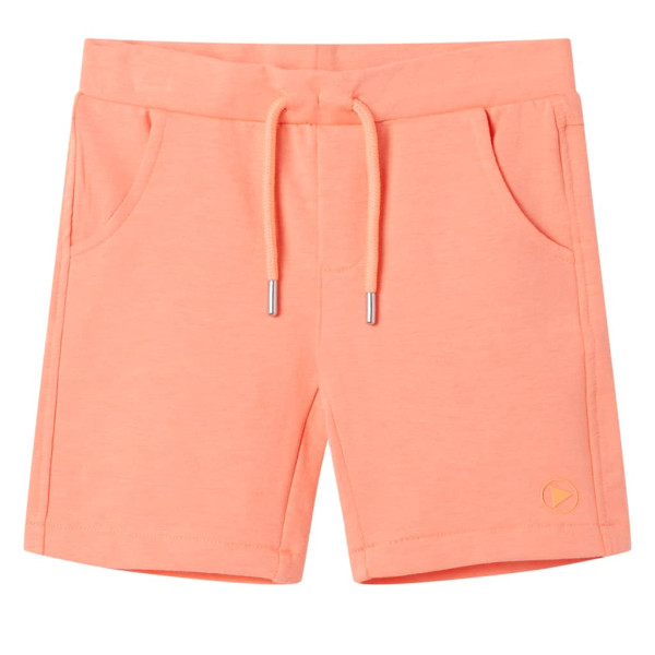 Pantalón corto infantil con cordón naranja neón 92 D