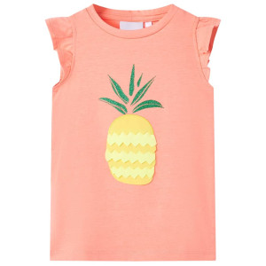 Crianças t-shirt coral neon 116 D