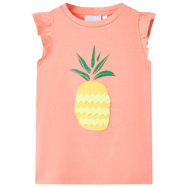 Crianças t-shirt coral neon 116 D