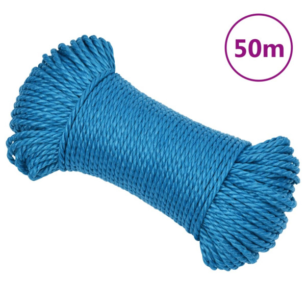 Corda de trabalho em polipropileno azul 3 mm 50 m D