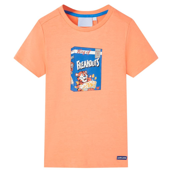 Camiseta de manga corta de niños naranja neón 116 D