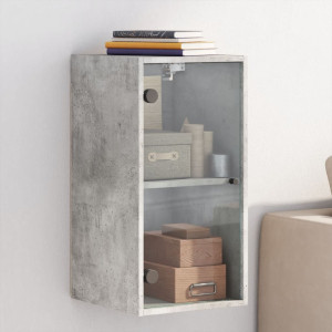 Mobiliário de parede portas de vidro cinza 35x37x68.5 cm D