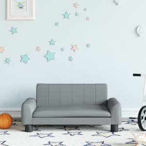 Sofá para niños de tela gris claro 70x45x30 cm D