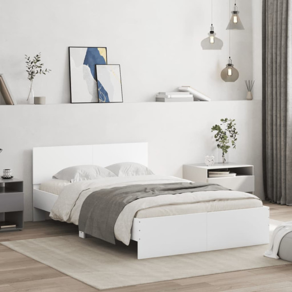 Estrutura de cama com cabeçote branco 120x200 cm D
