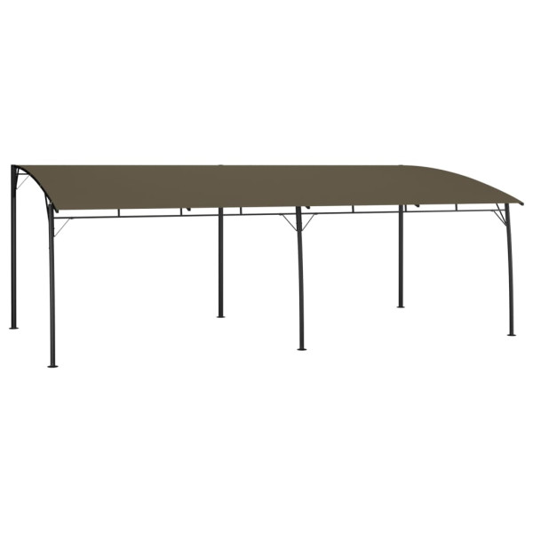 Toldo guarda-sol de jardim cinza taupe 6x3x2,55 m D