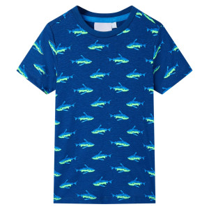 Camiseta de niños azul oscuro 128 D