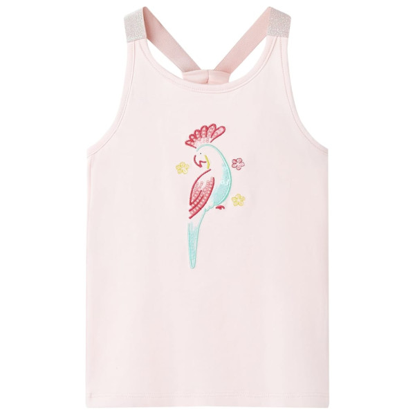 Camiseta de tirantes de niños rosa suave 140 D