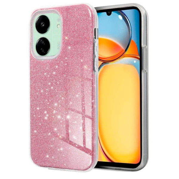 Carcaça COOL para Xiaomi Redmi 13C / Poco C65 Glitter Rosa D