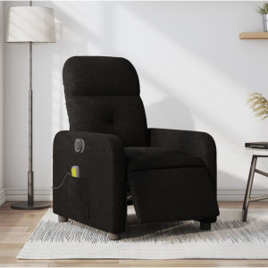 Sillón reclinable de masaje eléctrico tela negro D