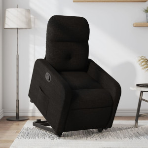 Sillón reclinable elevable tela negro D