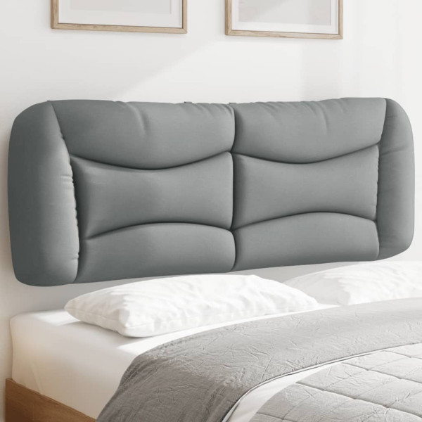 Cabeça de cama acolchada de tecido cinza claro 120 cm D