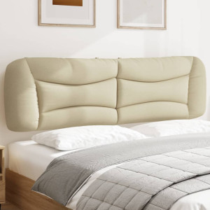 Cabeça de cama acolchada de tecido creme 180 cm D