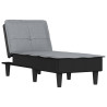 Chaise longue tecido cinzento-claro 2