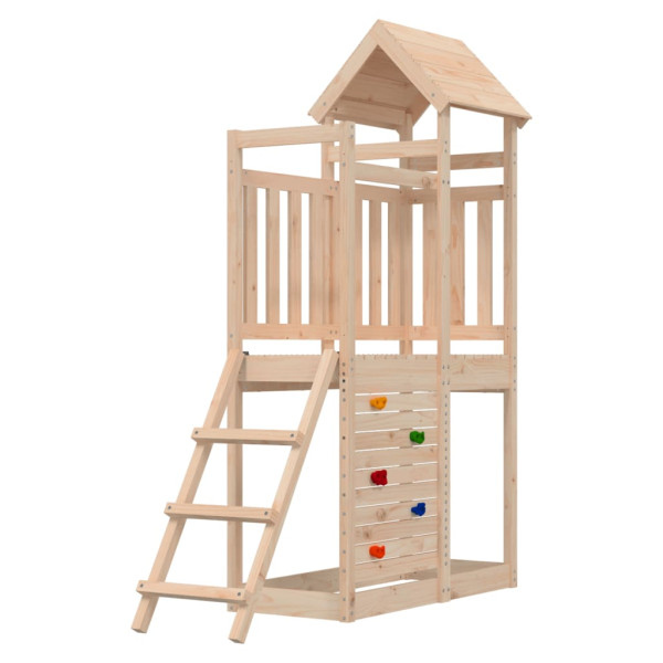 Parque infantil exterior madera maciza pino 52.5x110.5x214 cm D