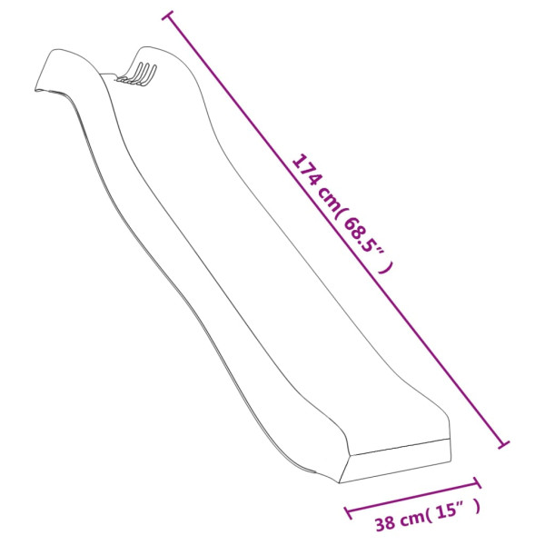 Tobogán infantil polipropileno azul 174x38 cm M 5