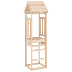 Torre de juegos madera maciza de pino 52.5x46.5x206.5 cm D