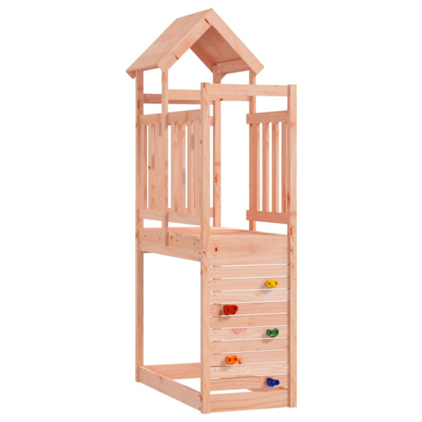 Casa infantil com parede de escalada em madeira Douglas 53x110,5x214 cm D