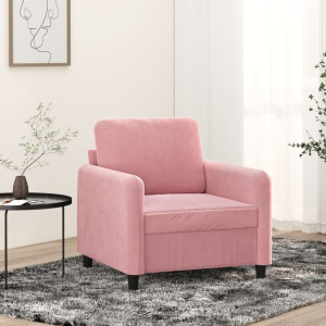 Sillón de terciopelo rosa 60 cm D