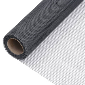 Malla mosquitera de fibra de vidrio gris 60x1000 cm D