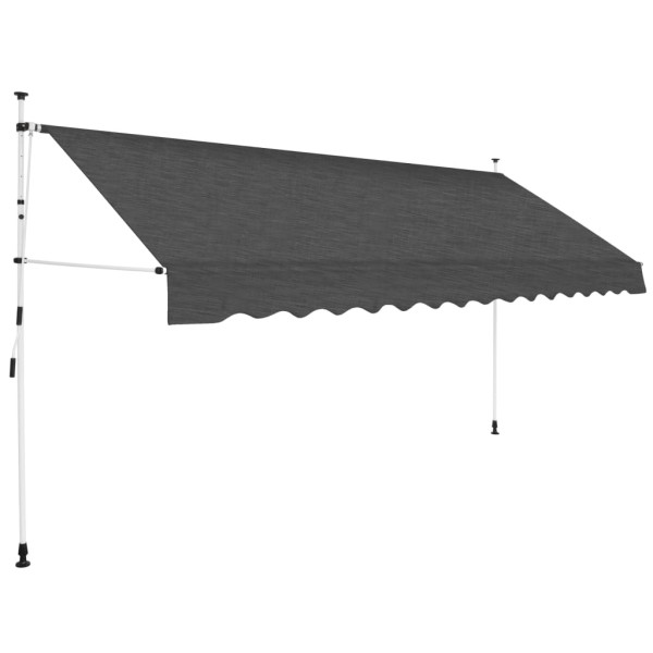 Toldo retráctil de operación manual antracita 400 cm D