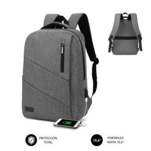 Mochila subblim city backpack para portátiles hasta 15.6'/ puerto usb/ gris D
