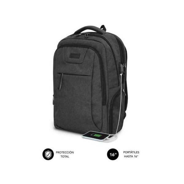 Mochila Subblim Professional Air Padding Backpack para Portátiles hasta 16" negro D