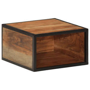 Mesa de noite de madeira maciça 35x35x20 cm D
