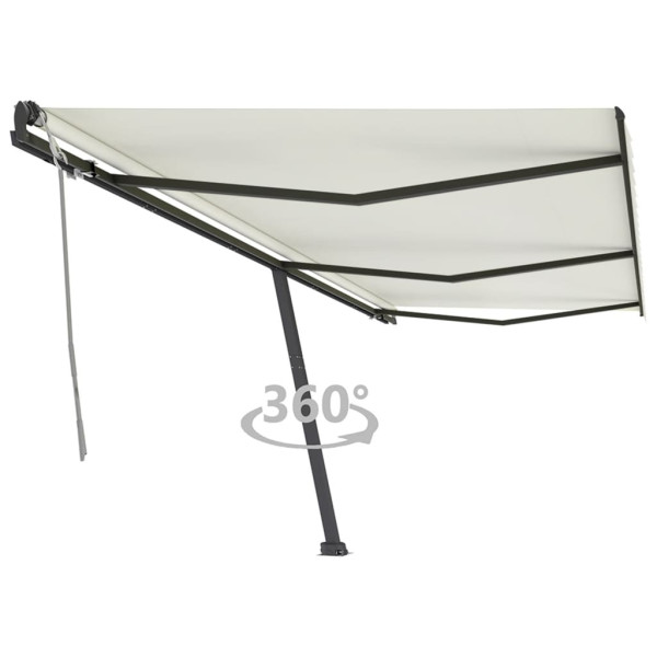 Toldo de pé retrátil manual 600x350 cm D