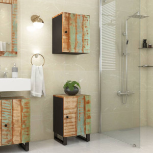 Mueble de baño madera maciza reciclada 38x33x58 cm D