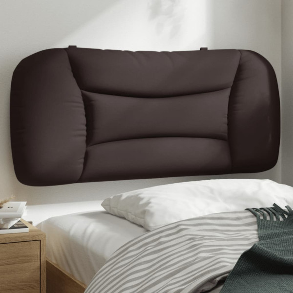 Cabecero de cama acolchado tela marrón oscuro 90 cm D