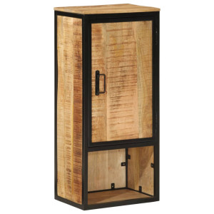 Mobiliário de banheiro madeira maciça de mangue e ferro 40x27x90 cm D