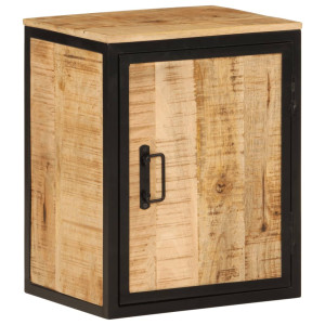 Armário de banheiro em madeira maciça de mangueira e ferro 40x30x50 cm D