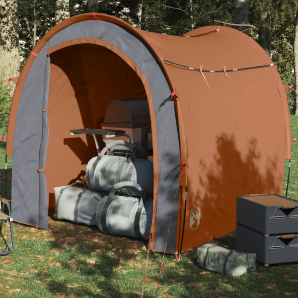 Tenda de armazenamento 185T tafetá cinza e laranja 204x183x178 cm D