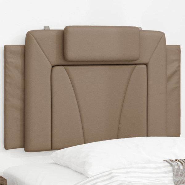 Cabecero de cama acolchado cuero sintético capuchino 80 cm D