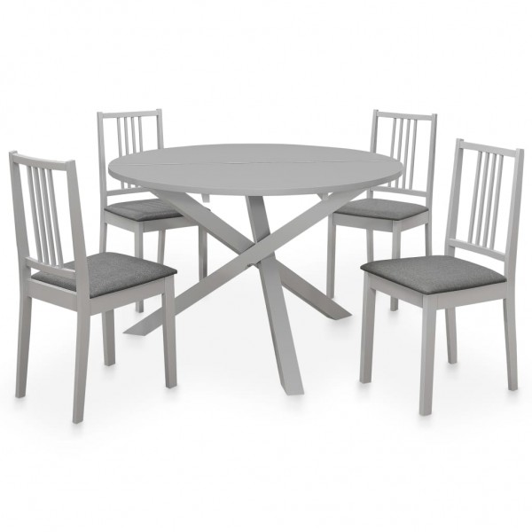 Juego de muebles de comedor 5 piezas MDF gris D