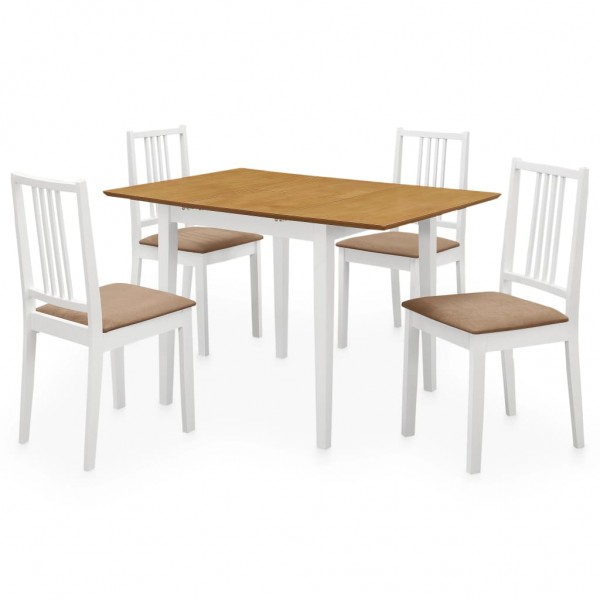 Conjunto de móveis para sala de jantar 5 peças em MDF branco D