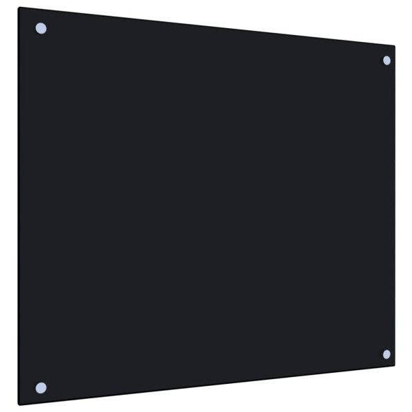 Protección salpicaduras cocina vidrio templado negro 70x60 cm D