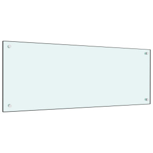 Protección salpicaduras cocina vidrio templado blanco 100x40 cm D