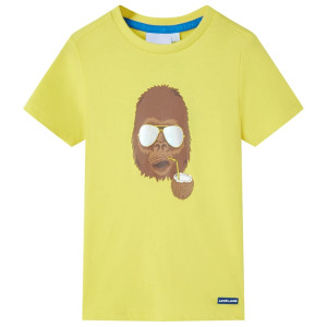 Camiseta de manga corta infantil amarillo 104 D