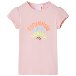 Camiseta infantil rosa claro 116 D