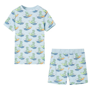 Pijama infantil de manga corta azul claro 140 D