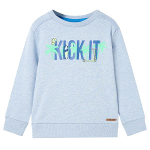 Sudadera infantil azul suave mélange 104 D