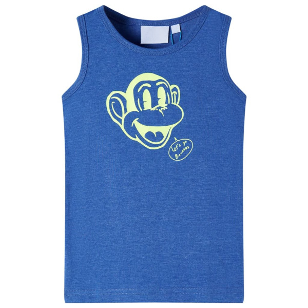 Camiseta de tirantes infantil azul mélange 92 D