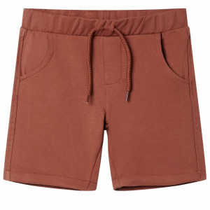 Shorts infantis com cordão marrom 104 D